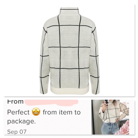 Turtleneck Pullover Sweater Dirty White - Picture 10 of 16